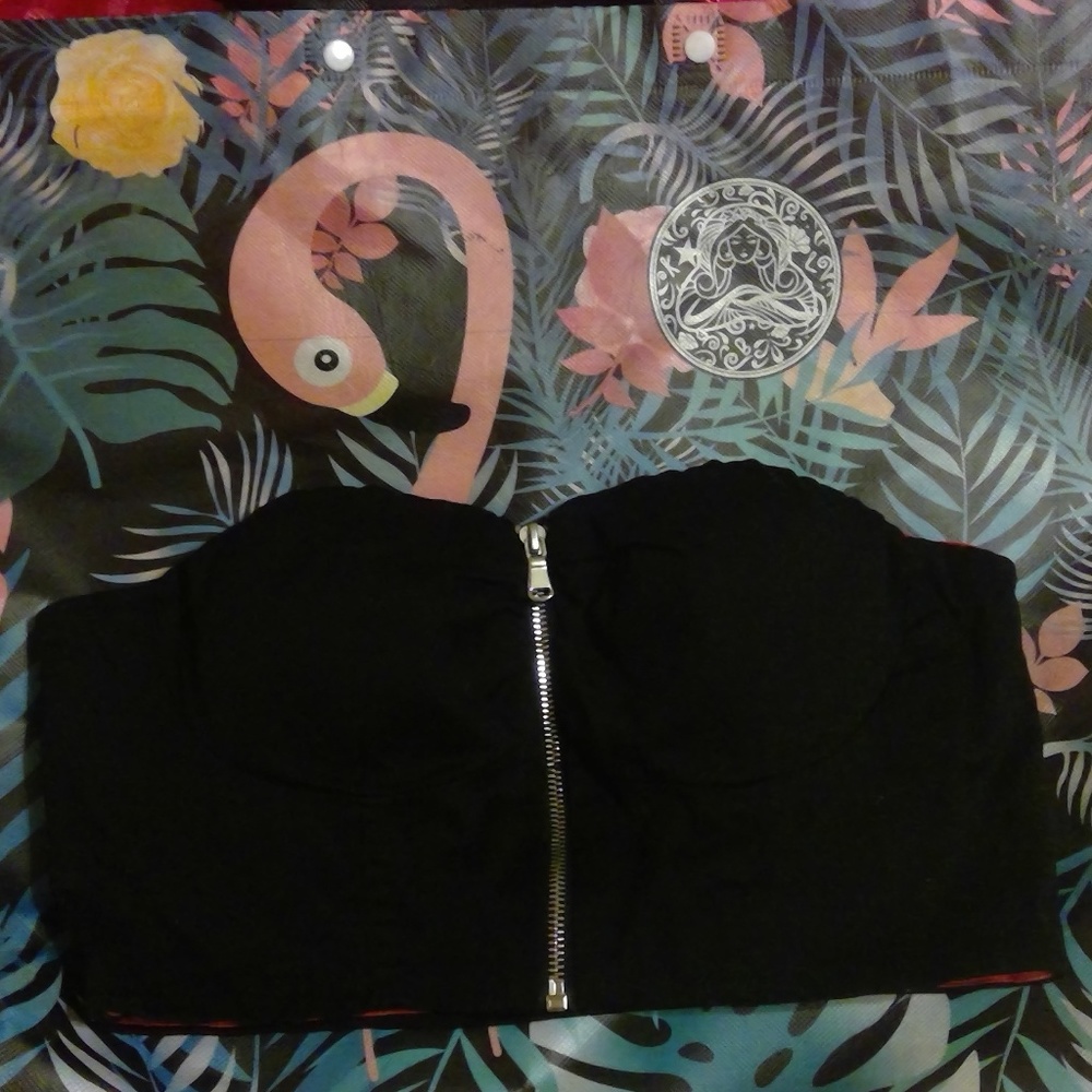 Front Zip Halter Top